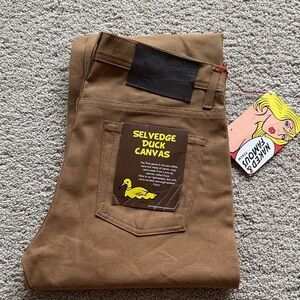 Naked & Famous Denim Slim Jeans in Brown